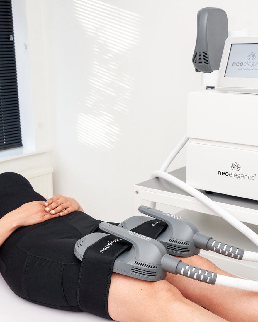 Client during a body treatment at Neo Elegance Skin Clinic, Derby